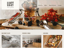 Tablet Screenshot of lustbistro.com